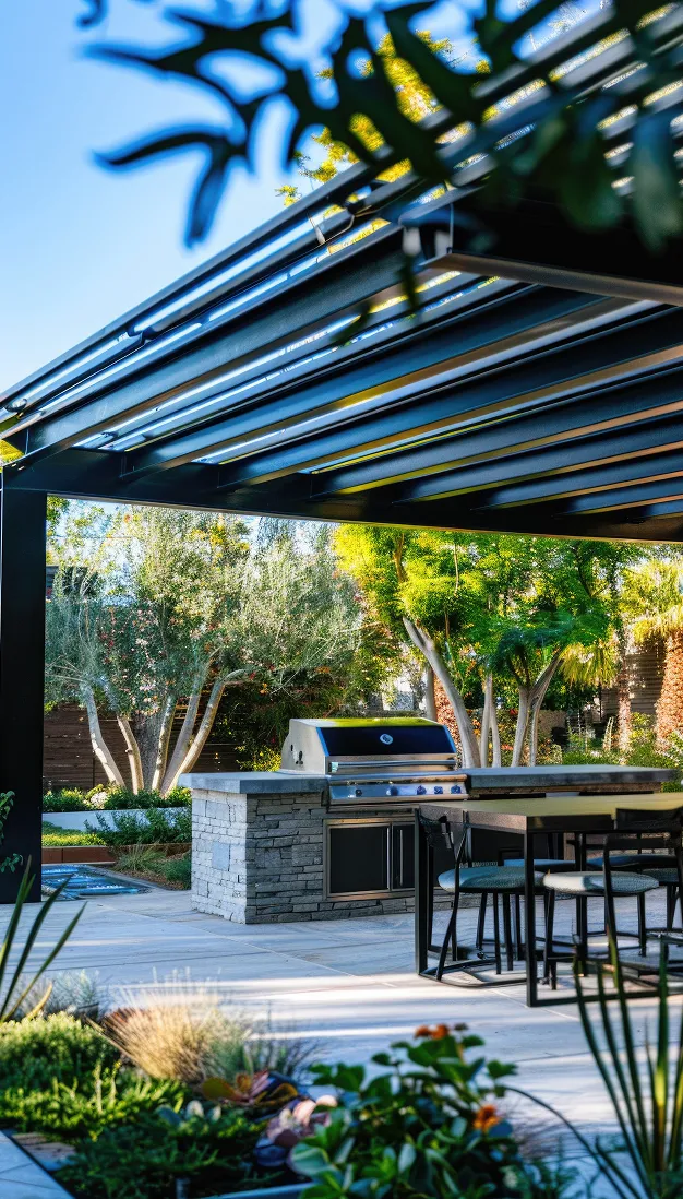 Pergola extérieure jardin