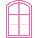 Fenêtre cintrée pictogramme