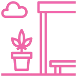 Véranda avec plante pictogramme